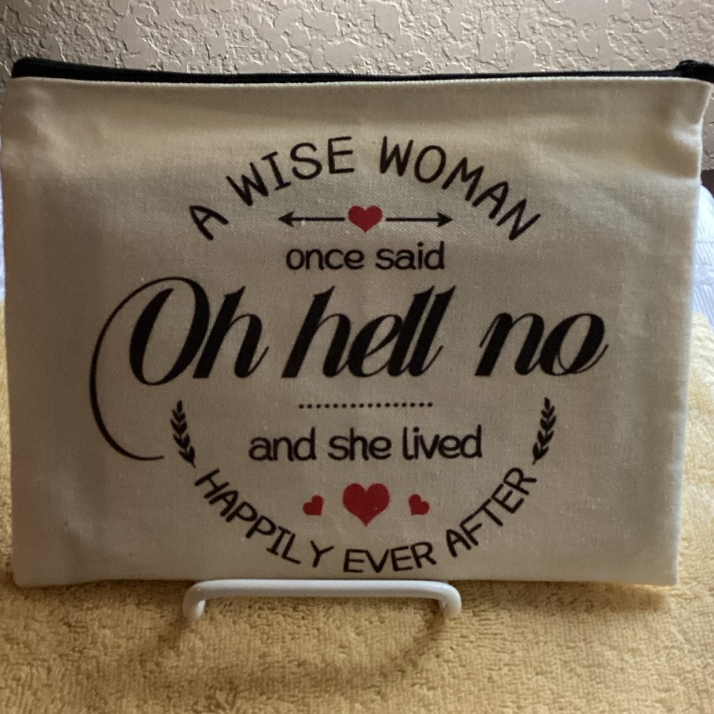 New Balance Cream and Black Cosmetic Pouch